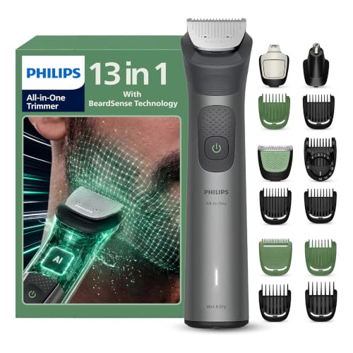 Philips India’s No.1 Men’s Trimmer* | Ultimate Precision | BeardSense Technology- Scans 125x/sec, adapts to density | All-in-One Full body Grooming Kit | 120min runtime | IPX7 | 5yrs warranty* | MG7922