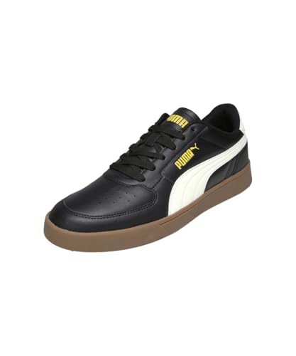 PUMA , Unisex-Adult, Court Curves, Black-Archive Gold-Gum-Warm White, Sneaker, 8UK, (40608804)