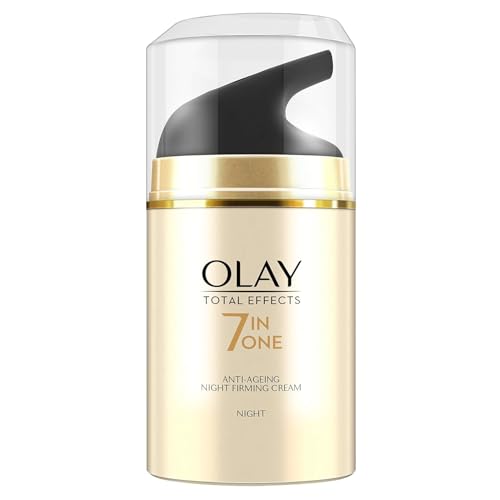Olay Total Effects Night Cream |with Vitamin C, B5, Niacinamide, Green Tea |Fights 7 signs of ageing every night for glowing, hydrated and younger looking skin |Suitable for Normal, Dry, Oily & Combination skin |50 gm