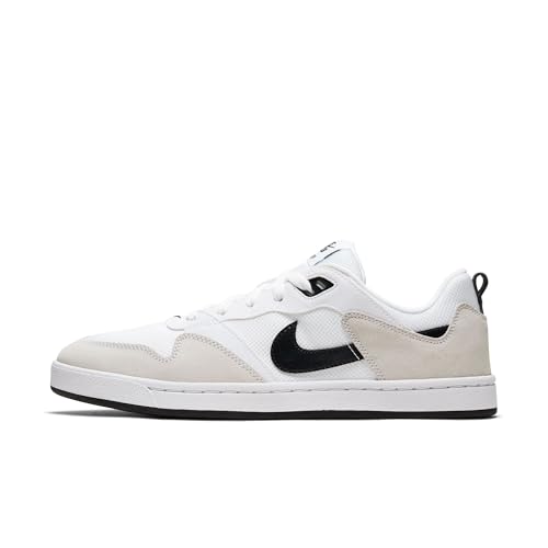 Nike Mens Sb Alleyoop White/Black White Skateboarding Shoes UK 9