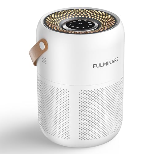 Fulminare H13 True HEPA Air Purifier for Bedroom, Portable Air Cleaner with Air Quality Monitor, 3 Speeds & Quiet Sleep Mode for Pet Dander, Smoke, Home & Office (Indian Plug)