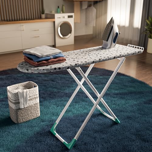 Happer Premium Wooden Ironing Board/Table with Iron Holder, Foldable & Adjustable | Deluxe Plus (116 x 40 cm)