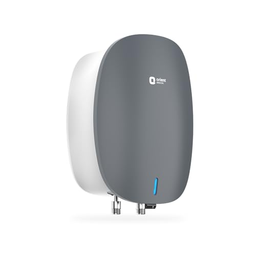 Orient Electric Instaflo Neo Geyser 5.9 Litre Instant Water Heater| Stainless Steel Tank | Red Dot Design Winner| High-rise Compatible|Shockproof, 6.5 Bar| 6 years tank warranty by Orient | Slate Grey
