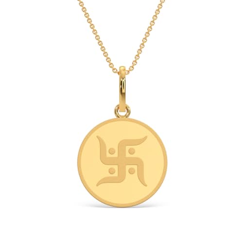 KALYAN JEWELLERS 24K (999) Purity Swastik Gold Coin Pendant 2 Gms