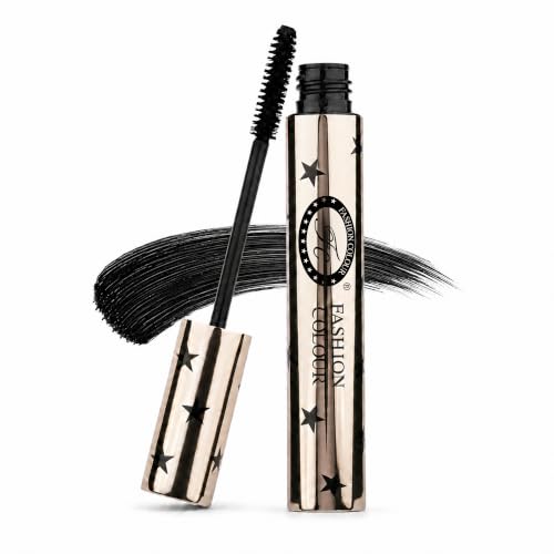 FASHION COLOUR Nourish Plump Up Super HD Waterproof Longer Lash Mascara | Aroma Formula Mascara for Long Lashes | Lightweight | Highly Pigmented Colour | Black (10g)