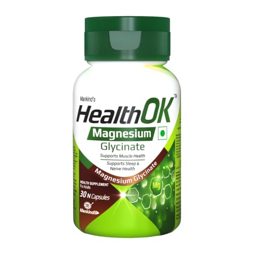 Mankind’s Health OK Magnesium Glycinate Supplements | Supports Muscle & Nerve Health | High Absorption | 30 Tablets