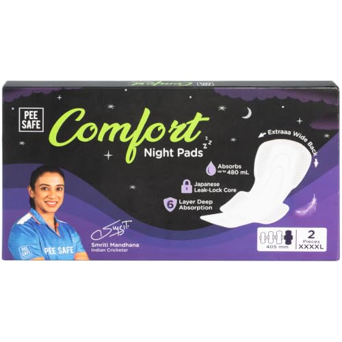 Pee Safe Comfort Night Pads XXXXL 2 Pads – 405mm | 76% Longer