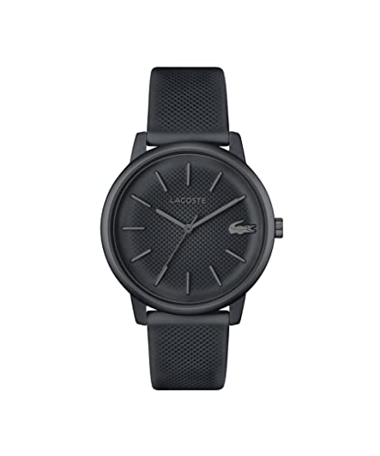 Lacoste Lacoste.12.12 Move Qtz Basic Dark Grey Round Dial Men’s Watch | Grey Silicone Material | Strap Watch – 2011242