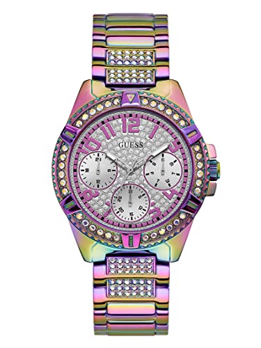 GUESS Round 40mm Silver Dial Analog Women Watch – GW0044L1