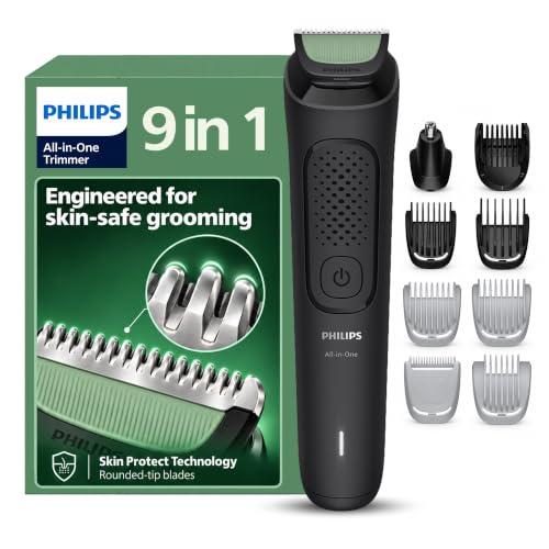 Philips India’s No.1 Men’s Trimmer* | One stroke beard trimming | All-in-One Grooming Kit- Face, Hair, Body | Ear/Nose attachment | Safe for Sensitive Skin | 60 mins runtime | 2yrs warranty* | MG3927
