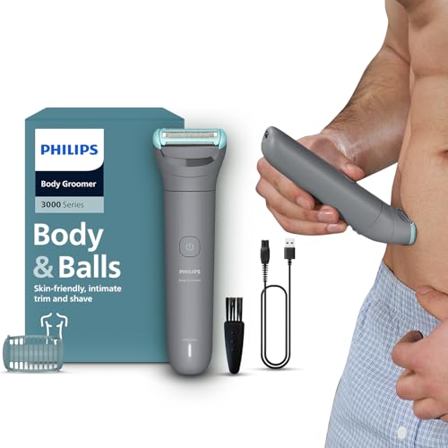 Philips Body & Balls Trimmer for Men Private Parts | Safe Intimate Grooming | Clinically Tested on Sensitive Skin | 100% Showerproof | 60min runtime | 5yrs* Warranty | India’s #1 Men’s Trimmer*|BG3470