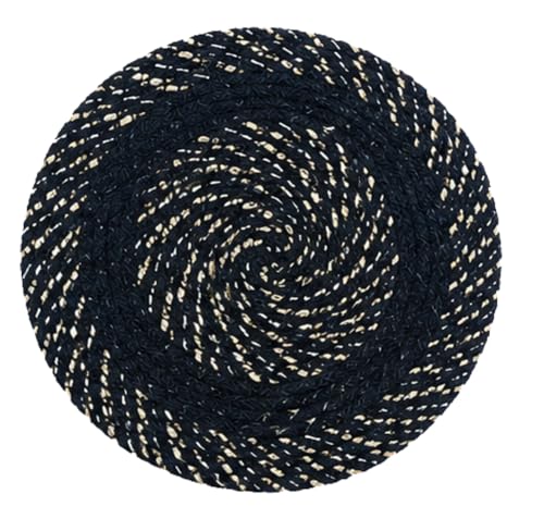 BENAVJI Round Shape Feather Door Mat – Cotton Reversible for Kitchen and Home – 15 Inch Small Pack of 1