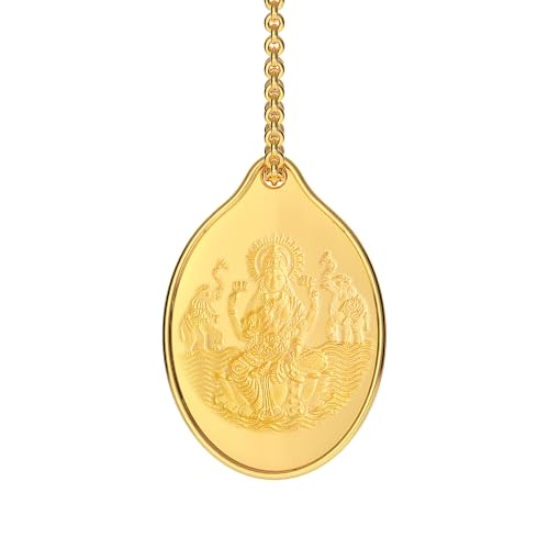 Malabar Gold & Diamonds 24K (999) Gold Coin Pendant 2 grams |Gold Coin cum Pendant for Birthday, Wedding, Akshaya Tritiya & Festive Gift, Goddess Laxmi Impression