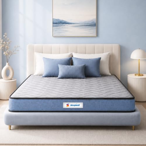 Sleepwell Ortho Pro Latex Mattress | King Size 78x72x6 Inch | 100% Pure Natural Latex Orthopedic Support | Pressure Relief | Cool Yarn Fabric | Neem Fresche Anti-Microbial | 10 Years Warranty