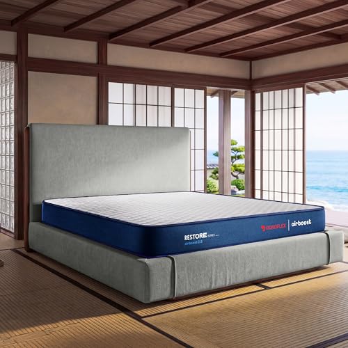 Duroflex Duropedic LiveIn Airboost 2.8 Mattress |3X Breathable |30% Deeper Sleep |Medium Firm Orthopedic |HD Foam with Nano Fibers |8 Inch, Queen Size Bed Mattress |10 Years Warranty (78x72x8 Inch)