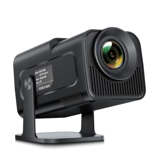 Mini Projector with Wifi 6 and Bluetooth5.4, Portable Projector 4K Support, Android 14 Smart Proyector with 200ASIN & Auto Keystone, Alwtniet HY320 Mini Small Proyector for Bedroom, Movie, Outdoor for Kids and Adults.(C3)