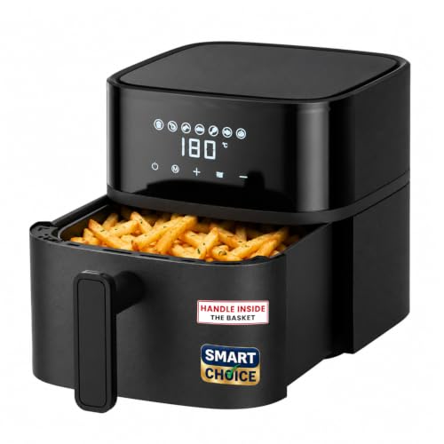 Lifelong Smartchoice 4.2L Digital Air Fryer |7 Preset Menus| Detachable Handle, Touch Panel, Non-Stick Basket| 360° Rapid Air Technology |Use Little to No Oil, Frying, Grilling, Baking,Roasting |1200W