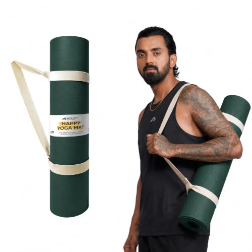 Boldfit Yoga Mats For Women and Men Exercise For Home Workout Gym Anti Slip EVA Material Yoga Mat 4Mm For Kids Gym Mats – Green